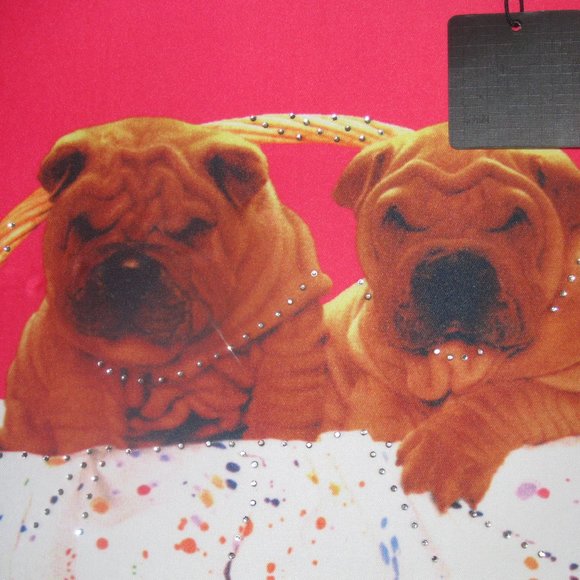 COPY - Jeweled Red Shar Pei puppy dogs photo purse tote - Picture 3 of 7